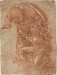 O sacrifício de Isaque de Workshop of Luca Signorelli