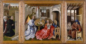 O Retábulo de Mérode (Tríptico da Anunciação) de Workshop of Robert Campin
