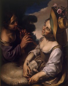 Divertimento dos pastores, primeira metade do século XVII. de Wouter Pietersz. Crabeth the Younger