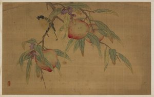 Bird, Fruit, and Flowers, Qing dynasty, 1741.