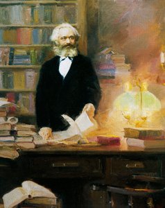 Karl Marx no seu estúdio de Wun Zhang