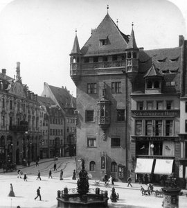 Nassauer Haus, Nuremberg, Baviera, Alemanha, c1900 de Wurthle and Sons