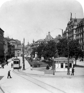 Promenadeplatz em Munique, Alemanha, c1900s. de Wurthle and Sons