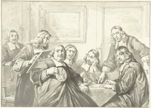 Os supervisores da Guilda de São Lucas em Haarlem, 1675.
