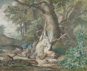 Hunting Still Life in a Forest, 1784.