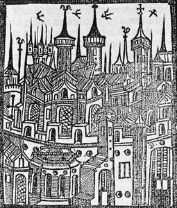 Lenhador de The Chronicle of Englonde, 1497 de Wynkyn de Worde