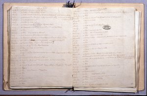 Diário de Luís XVI. Mês de Junho e Julho de 1789. Caderno 17X21 cm. Arquivos Nacionais. Paris de XVI Louis