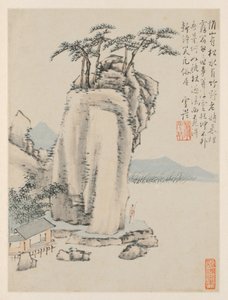 Álbum de Paisagens Sazonais, Folha G folha anterior 7, 1668. de Xiao Yuncong