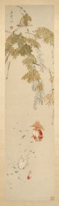 Glicínias e peixes dourados 紫藤金魚圖 de Xugu