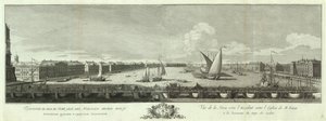 Vista do rio Neva entre a igreja Isaac e o Cadet Corps Book para o 50º aniversário de São Petersburgo, 1753 de Yakov Vasilyevich Vasilyev