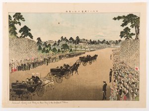 Almirante Sperry e festa a caminho do Palácio Imperial de Yamamoto Shoun