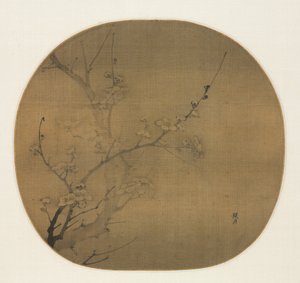 Plum Blossoms in Moonlight, primeira metade do século XIV. de Yan Hui