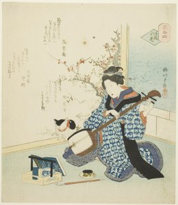 Nº 4: Flor de arranjo pessoal (Teike no hana), da série "Uma comparação de flores (Hana awase)"