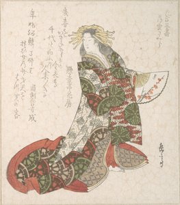 Cortesã Usugumo de Yashima Gakutei