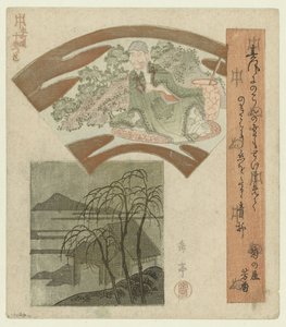 Um sábio chinês e uma paisagem com salgueiros
Uma série de dez estampas para os Honchôren (título da série)
Honchôren jûbantsuzuki (título da série sobre o objecto) de Yashima Gakutei