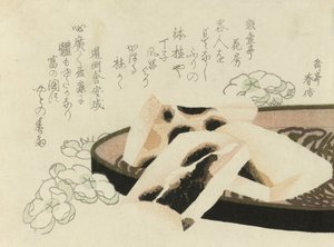 Surimono para o ano de 1822 de Yashima Gakutei