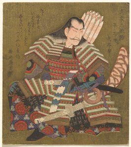 Taira no Tadanori, da série Seis Poetas Samurais Imortais (Buke Rokkasen) de Yashima Gakutei