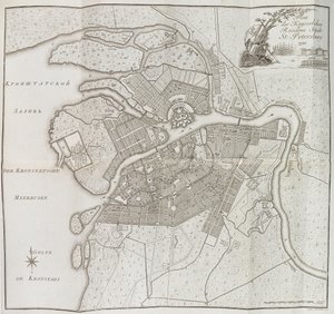 Mapa de São Petersburgo, 1790. de Yefim Maximovich Khudyakov