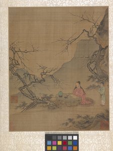 Cena de Jardim do Álbum (tinta sobre papel) de Ying Qiu