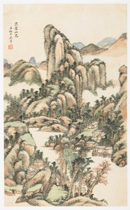 Mountain Color on Mount Liangchang, a partir de um álbum de 12 folhas