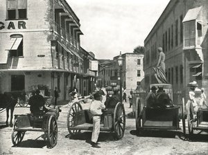 Rua principal, Bridgetown, Barbados, 1895.