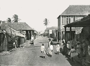 Cena de Steet em Port Royal, Jamaica, 1895.