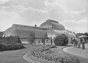 A Grande Palm House, Jardins de Kew, c1896