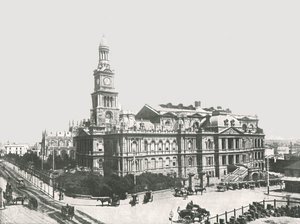 A nova Câmara Municipal, Sydney, Austrália, 1895.