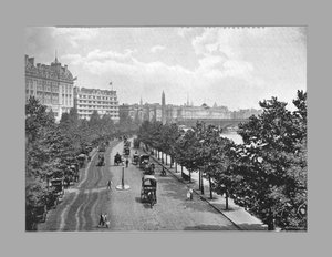 O Thames Embankment, da Estação Charing Cross, Londres, c1900