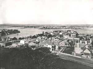 Vista da costa norte, Sydney, Austrália, 1895.