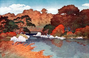 Outono em cem jardins em Muko-Jima, c1900-1950.