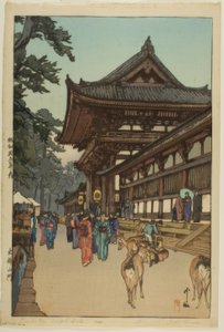 Portão do Templo do Diabutsu de Yoshida Hiroshi