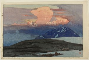 Goshiki Mountains (Goshikihara), da série "Twelve Scenes of Japanese Alps (Nihon arupusu junidai no uchi)" (Doze Cenas dos Alpes Japoneses (Nihon arupusu junidai no uchi) de Yoshida Hiroshi