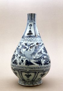 Jarra azul e branca, Yuan Dynasty (1206-1368) (cerâmica)