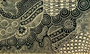 Rabisco de ouro, 2023 (óleo sobre tela) de Yue Zeng