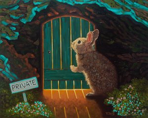 Knock knock, 2023 (óleo sobre tela) de Yue Zeng
