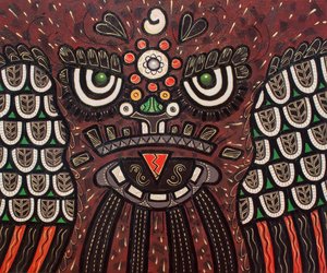 Dança do leão preto, 2023 (óleo sobre tela) de Yue Zeng
