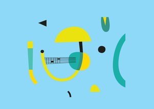 Composição geométrica abstrata, 2017 (ilustração vetorial) de Yulia Drobova