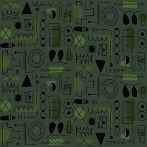 Padrão sem costuras, 2018 (gráfico vetorial) de Yulia Drobova