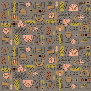 Padrão sem costuras, 2018 (gráfico vetorial) de Yulia Drobova