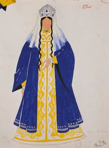 Fato de senhora russa em "Boris Godunov" de Modest Mussorgsky