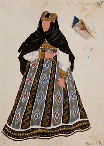 Fato para a personagem de enfermeira em "Boris Godunov" de Modest Mussorgsky