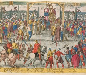 A Execução do Feitiço de Brabant, que tinha trazido de volta à vida outras pessoas inocentes de Zacharias (school of) Dolendo