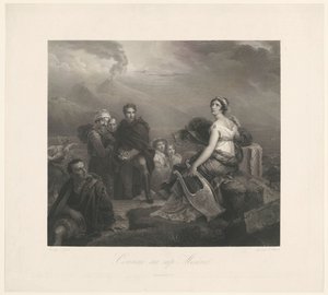 Corinne com um guincho em Capo Miseno
Corinne au cap Misènel (título sobre o objecto) de Zachée Prévost