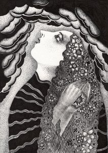 A estrela, 2018 (desenho a tinta sobre papel)