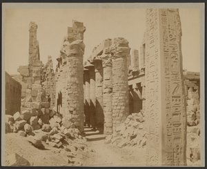 Karnak, Obelisco Tuthmes 1 e Colunata do Salão [ilegível] de Zangaki