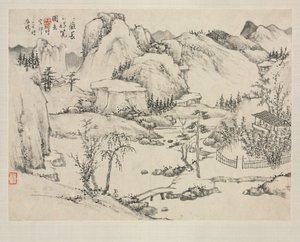 Álbum de paisagem em vários estilos: Cenário do Monte Changbai após Huang Gongwang