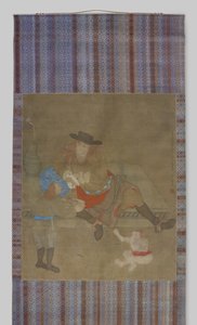 Pintura de três ocidentais de Zhang Rulin