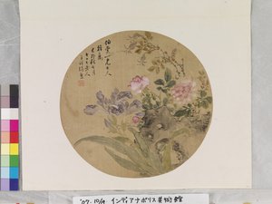 Flores e rocha de Zhang Xiong