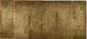 Kunyu Wanguo Quantu Um mapa da miríade de países do mundo, 1602 de Zhong Wentao